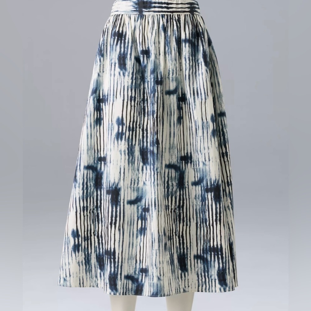 NWOT Women's Simply  Vera Wang Shirred Midi Skirt With Pockets Size XL